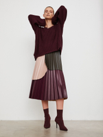 Юбка Pleatst Bordo