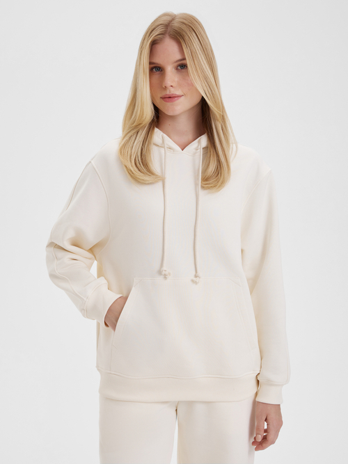 Худи boyfriend из футера-велюра