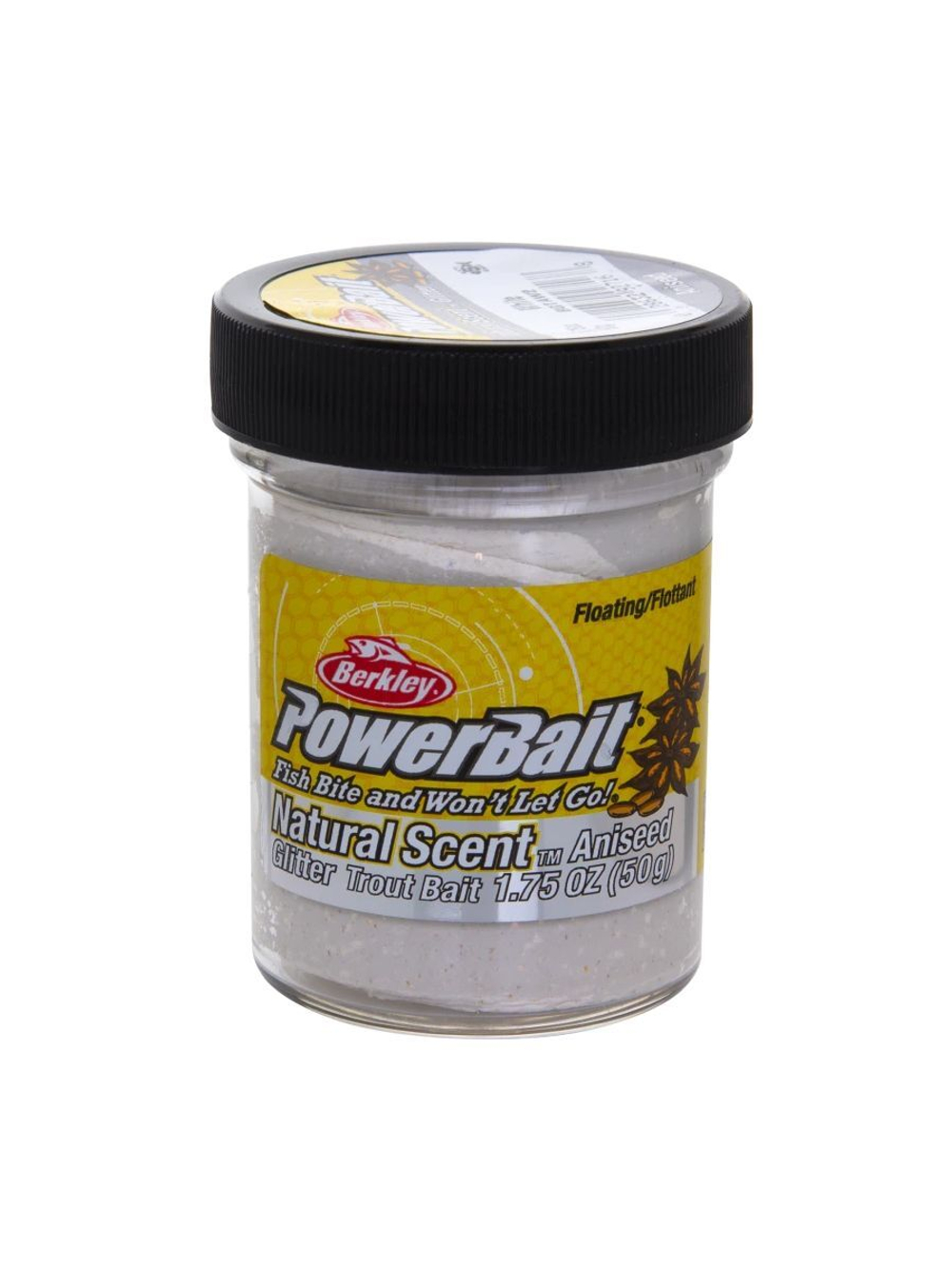 Паста форелевая Berkley PowerBait Natural Scent Glitter Trout Bait Aniseed, 50 г, White, анис
