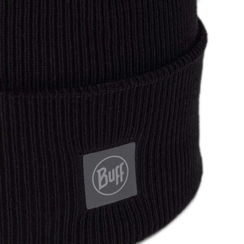 Шапка Buff Crossknit Hat Solid Black Фото 4