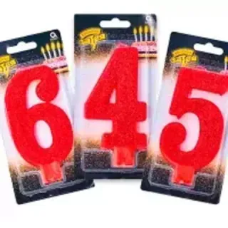 Свечи-глиттер 13см