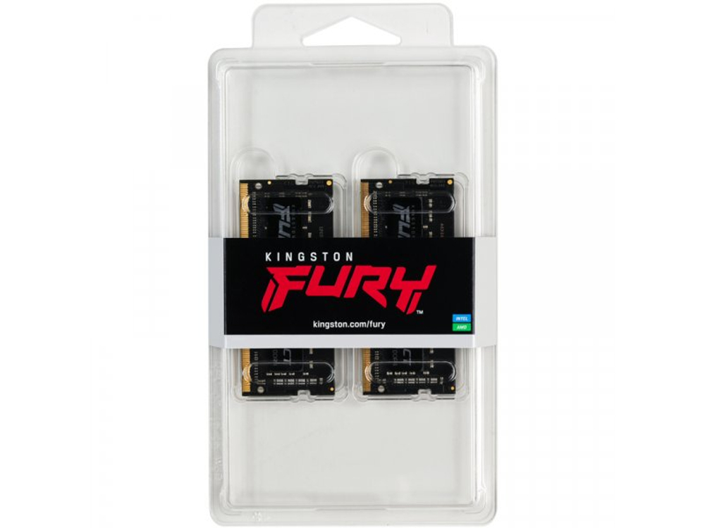 Оперативная память Kingston Fury KF432S20IBK2/16, DDR4 2х 16ГБ 3200 МГц, SODIMM, RTL