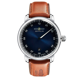 ZEPPELIN New Captain Collection Quartz Movement Men"s Watches Watch 40 Blue Dial Stainless Steel Case
