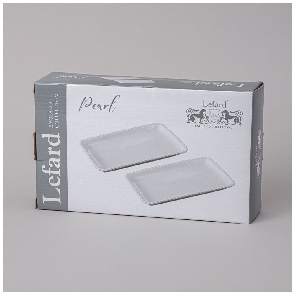 НАБОР БЛЮД LEFARD "PEARL" ПРЯМОУГ. 2 ШТ. 25*14,5*2,5 СМ (КОР=12НАБ.)
