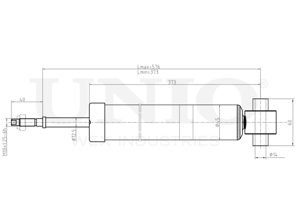 Амортизатор газовый задней подвески UNIO SAB-10679