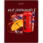 Тетрадь предметная со справочным материалом ORIGINAL 48 л., TWIN лак, АНГЛИЙСКИЙ ЯЗЫК, клетка, BRAUBERG, 404299