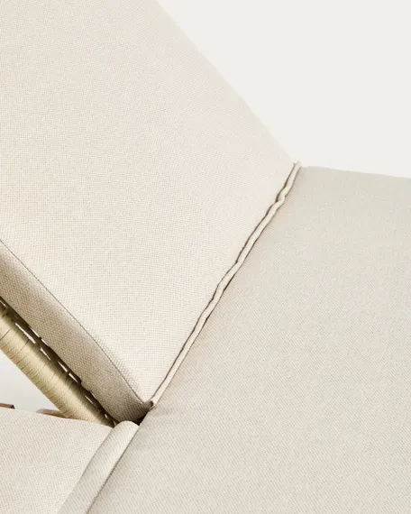 Двойной шезлонг Alipa из массива акации и веревки цвета экрю