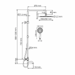 Душевая система WasserKraft Sauer 7100 SET2679 Thermo золото