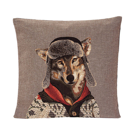 Наволочка "Лыжники. Волк"