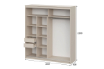 Шкаф-купе Меланж, для одежды, прямой, ЛДСП, с зеркалом