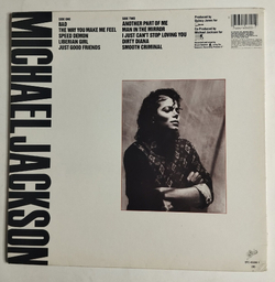 Винтажная виниловая пластинка LP Michael Jackson Bad (Spain 1987)