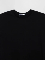 Черная мужская летняя повседневная однотонная хлопок