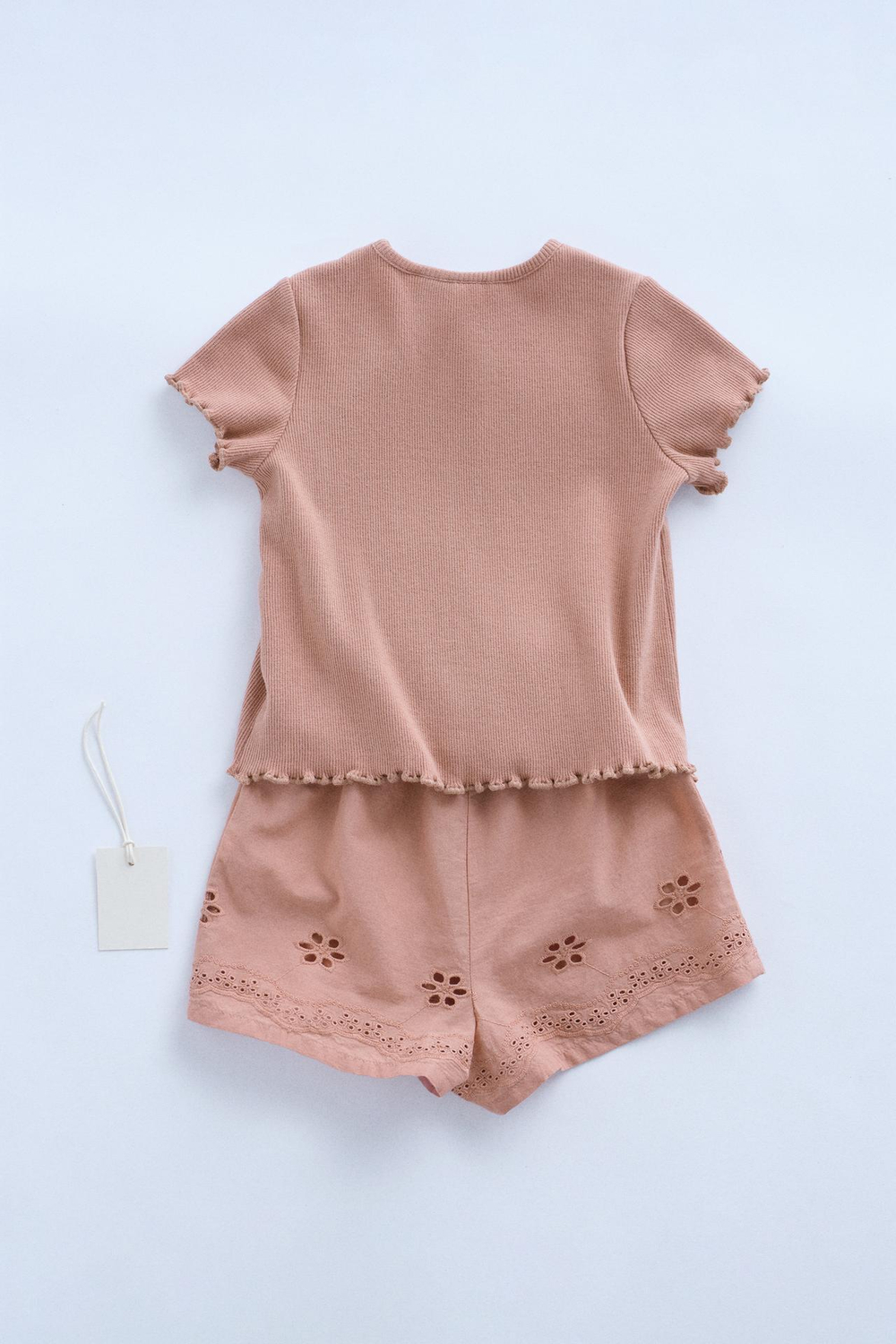 ZARA ПИЖАМА С ВЫШИВКОЙ «ЦВЕТЫ» — TIMELESZ, КОРИЧНЕВЫЙ