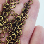 Колечки соединительные, 5×1мм, бижутерный сплав, цвет бронза, крепкие, хороший срез