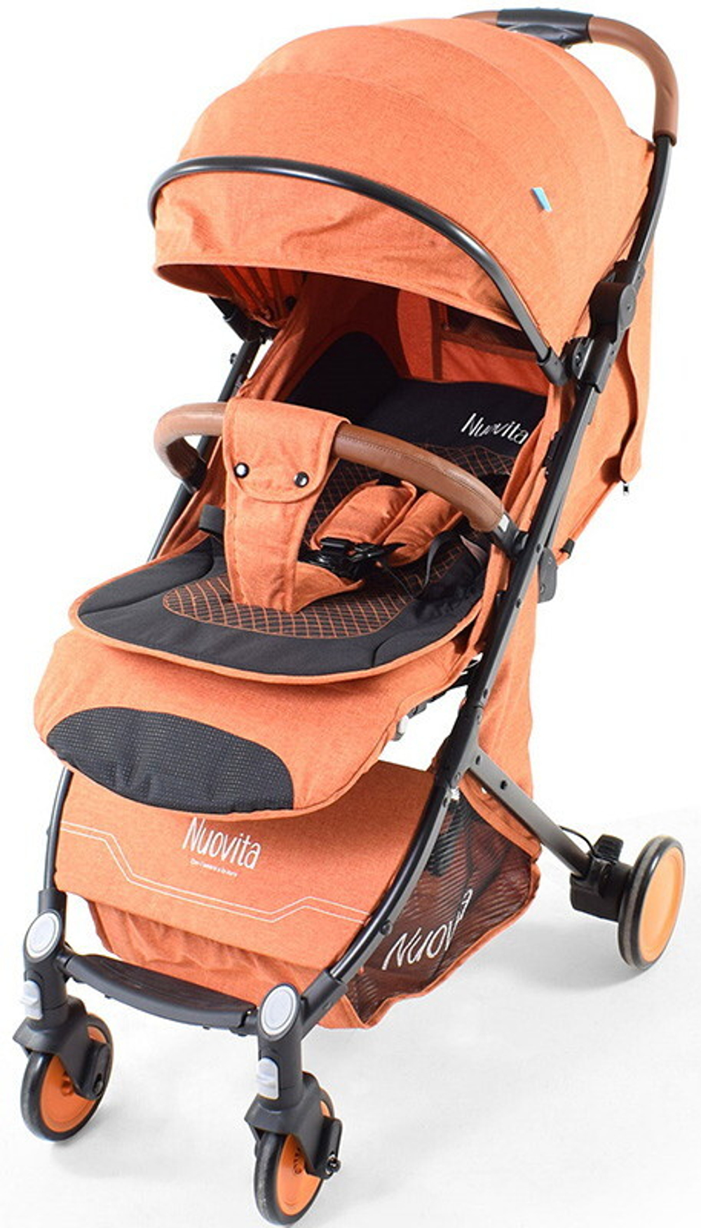 Прогулочная коляска Nuovita Giro Arancio, Nero/ Оранжевый, Черный