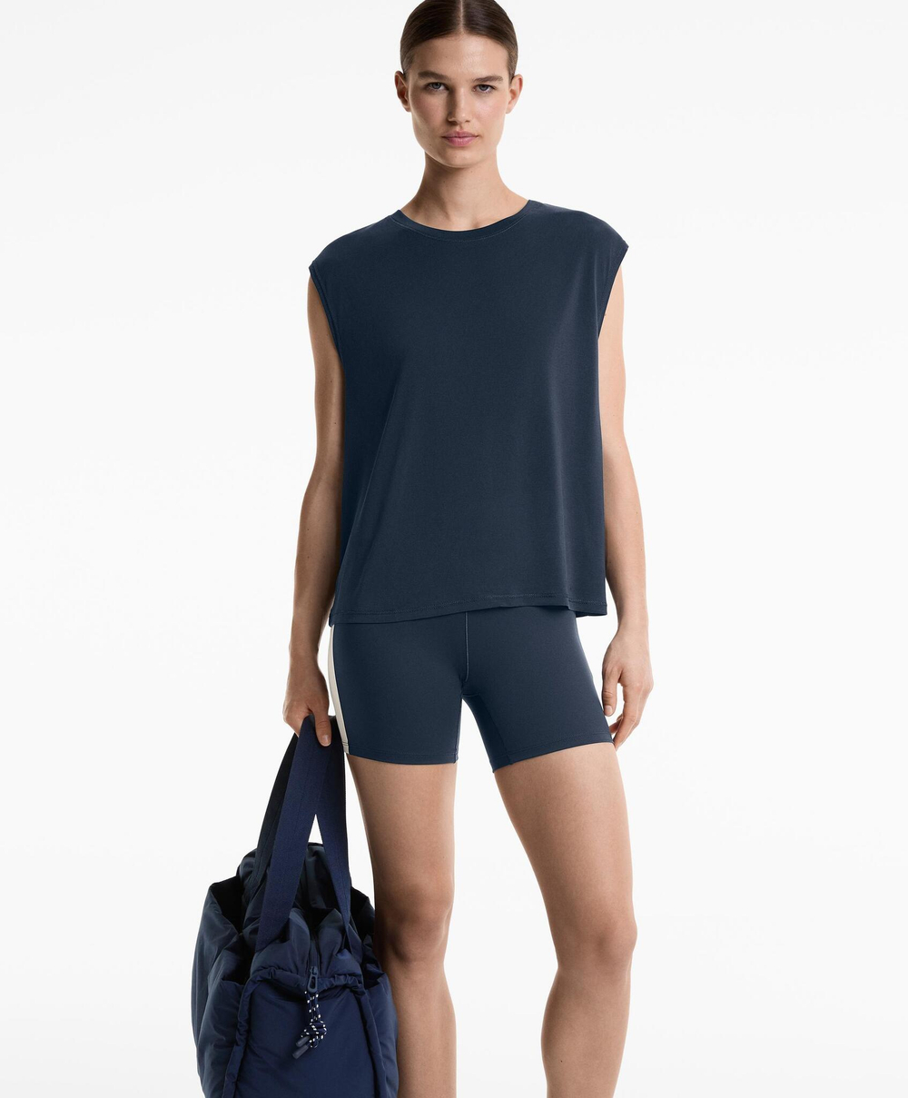 Oysho Футболка без рукавов, темно-синий