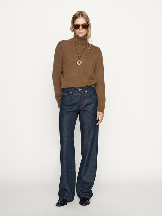 Massimo Dutti Широкие джинсы полной длины со средней посадкой, темно-серый