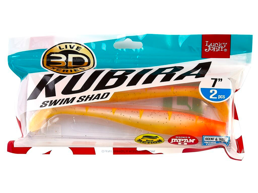 Виброхвосты LJ 3D Series KUBIRA SWIM SHAD 7,0in (17,50)/PG16 2шт.