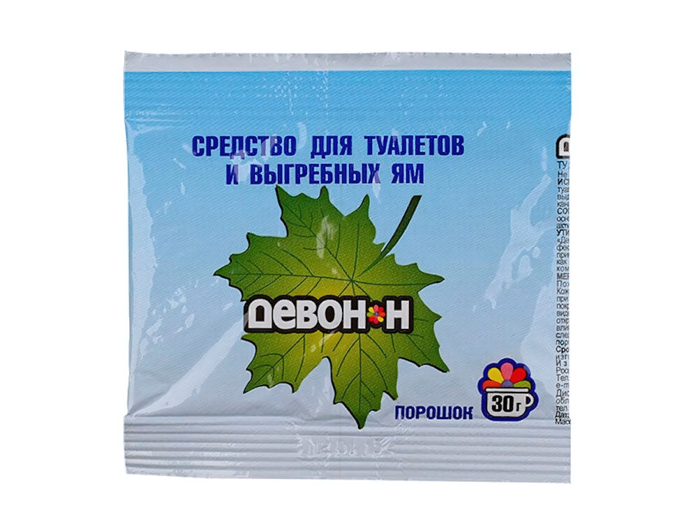 Препарат для биотуалетов "Девон-Н" 30гр (для нижнего бака)