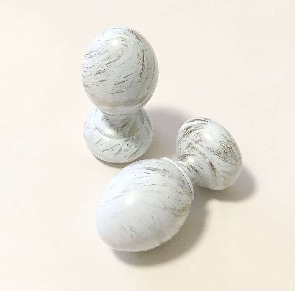 Карниз кованый для штор Адель d 25/16 двухрядный, цвет белое золото