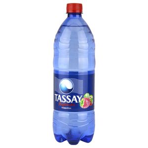 Вода питьевая Tassay со вкусом клубники газированная 1 л/бут 6 бут/упак
