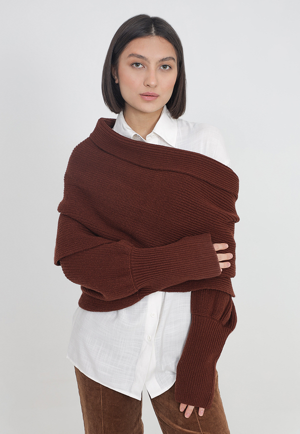 Шарф с рукавами (Шоколадный)