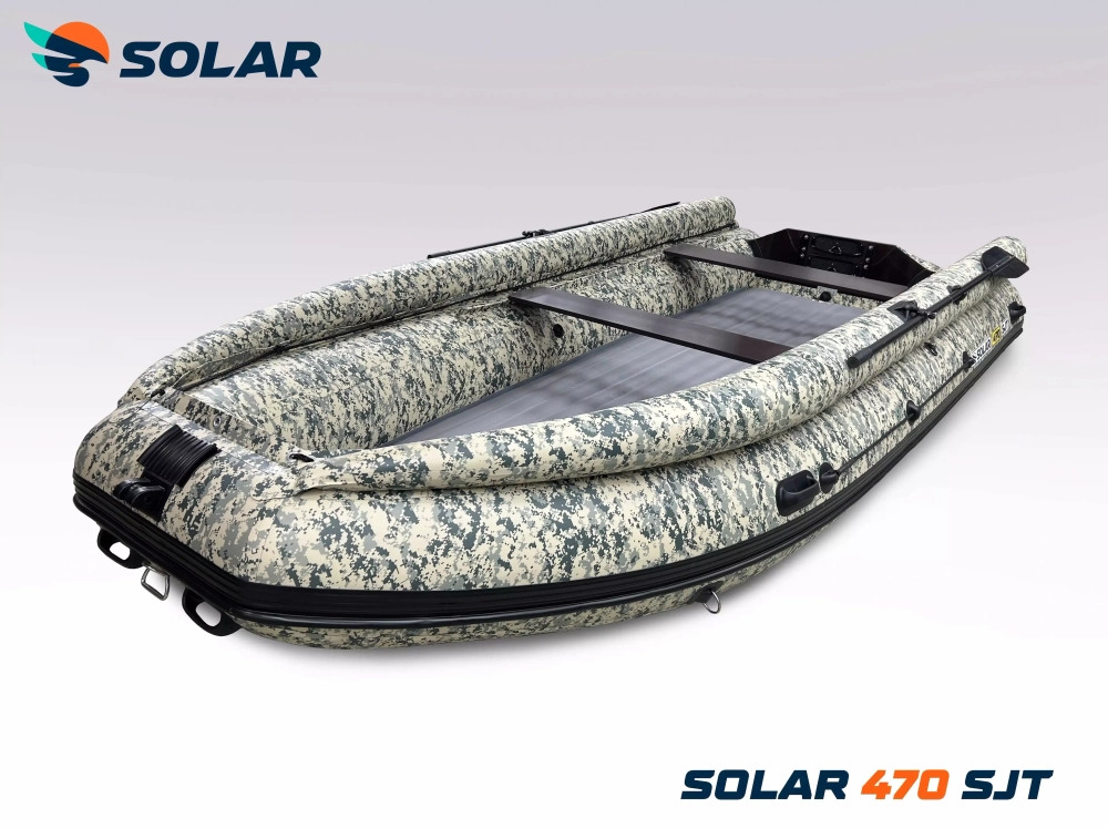 Лодка надувная моторная solar-470 super jet tunnel с фальшбортом