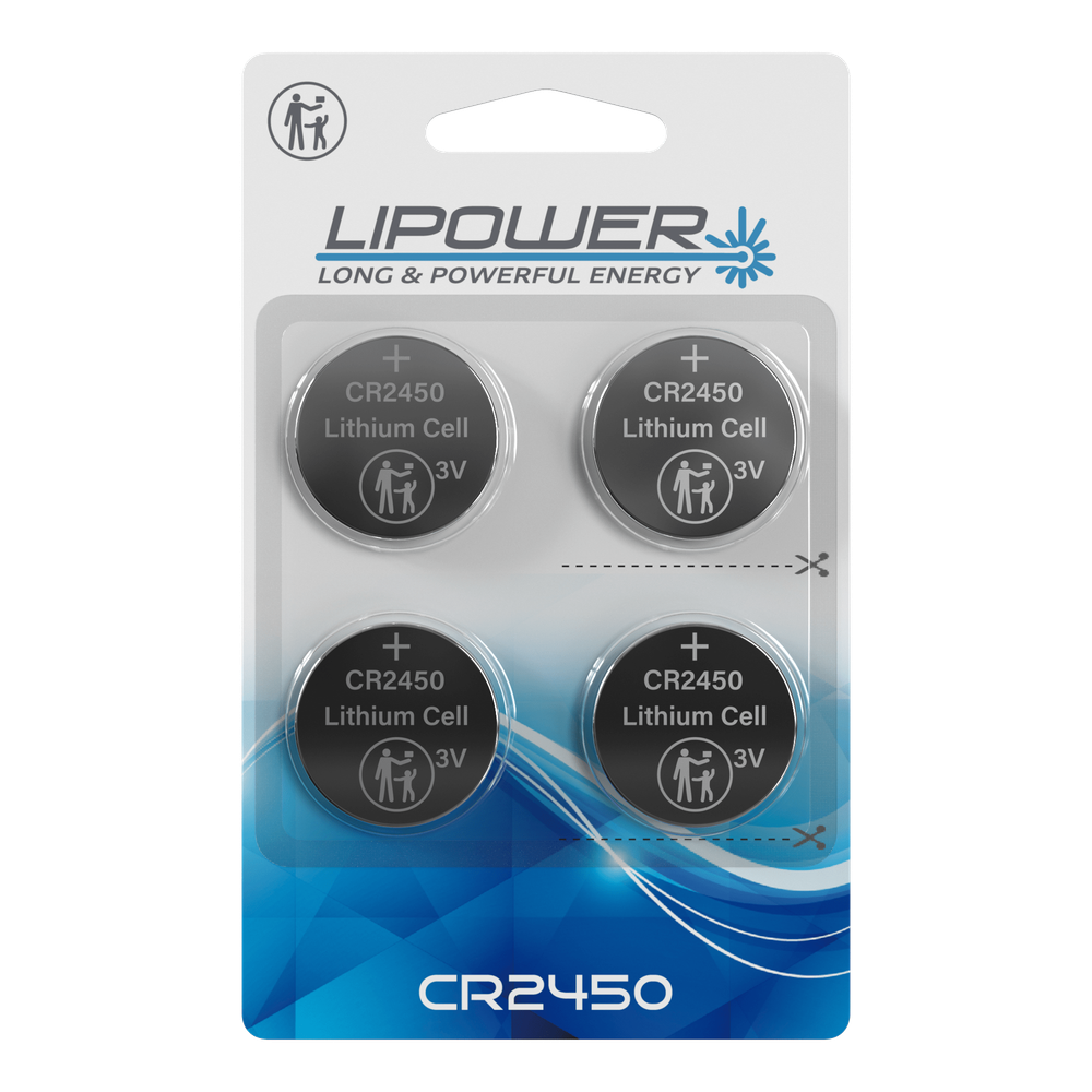 Литиевая батарейка CR2450, 3V, 570 mAh, 4 шт