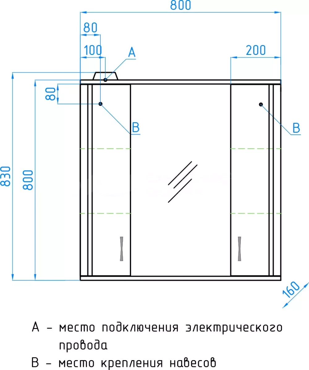 Зеркало-шкаф Style Line Панда 80/С