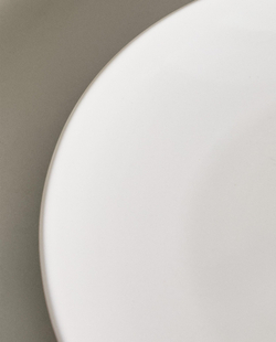 Zara Home набор столовой посуды из каменной керамики, цвет белый, 27 см