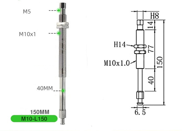 Zpt2-j40-b5-a10 can rotate l150 (small head)
