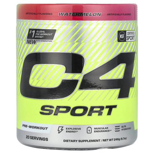 C4 / Cellucor, C4® Sport, предтренировочный комплекс, со вкусом арбуза, 246 г (8,7 унции)