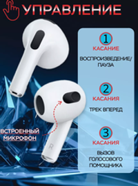 Беспроводные наушники TWS AirPod 3 AAA (белый) с лого