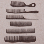 Расчески в наборе на блистере 6шт, микс цветов, микс размеров