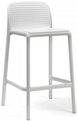 Стул пластиковый полубарный Nardi Lido Mini, белый