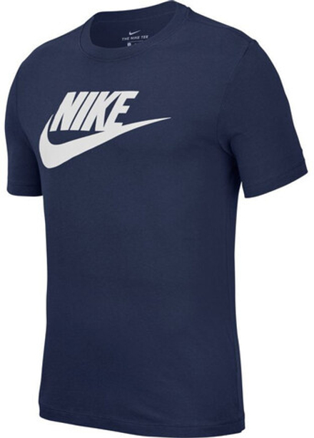Мужская теннисная футболка Nike Sportswear T-Shirt Icon Futura M - midnight navy/white