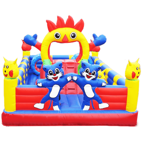 Коммерческий надувной батут "Котики встречают"