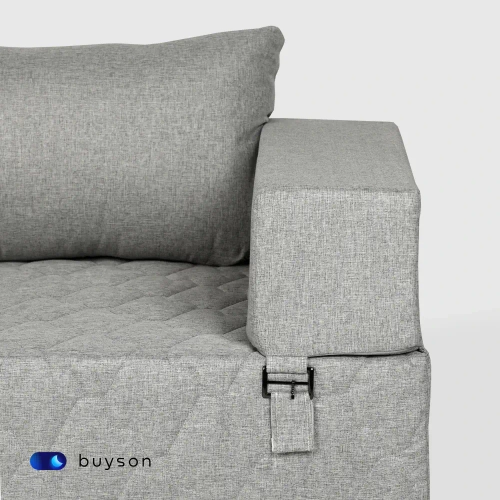 Бескаркасный диван-кровать c подлокотниками BuyDream Plus (серый)