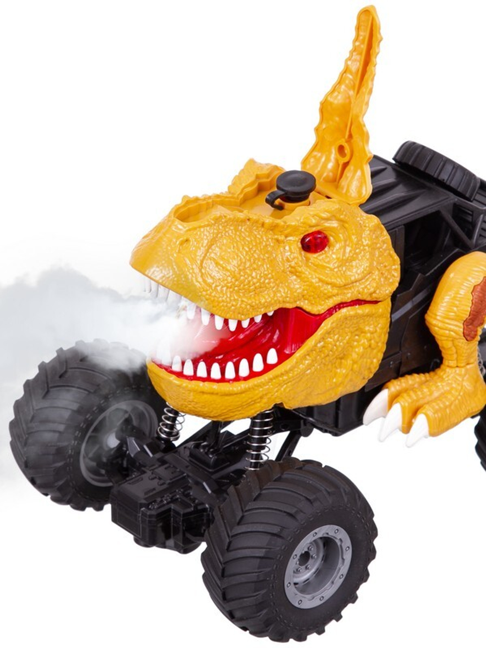 Машина-игрушка "Динозавр" BeBoy, пульт ДУ, световые и звуковые эффекты, желтый