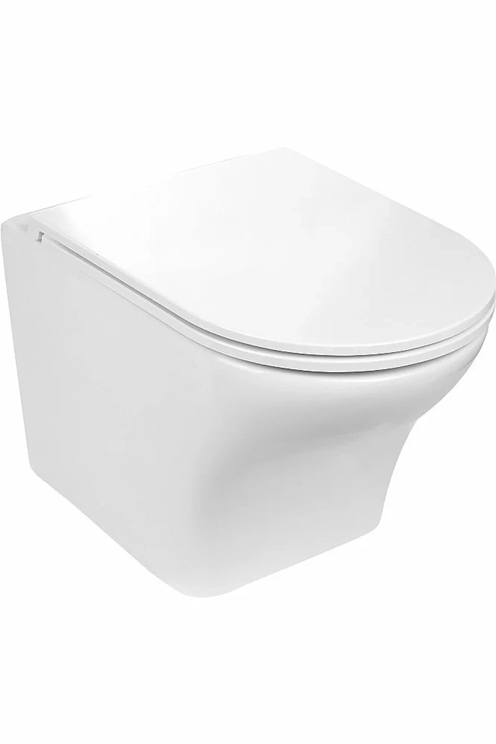Унитаз подвесной WeltWasser AMBERG 350 + ODENBACH 004 GL-WT + AMBERG RD-CR белый глянцевый, безободковый, с крышкой микролифт, с инсталляцией и кнопкой хром глянцевый