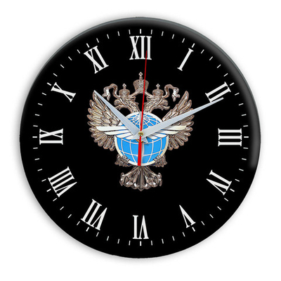 Настенные часы "Эмблема Росавиации 02 36" Декор для дома, подарок