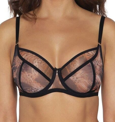 Бюстгальтер plus size хищной расцветки с мягкими чашками (Размер: 95G) (Цвет: тигровый)