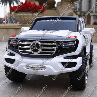 Детский электромобиль "Mercedes Police" белый
