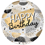 Шар Фольгированный Геометрия Bubble Прозрачный (Золотой)