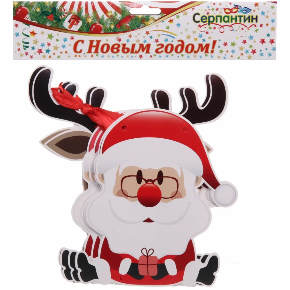 Гирлянда новогодняя 3 м «Дед Мороз и лось»