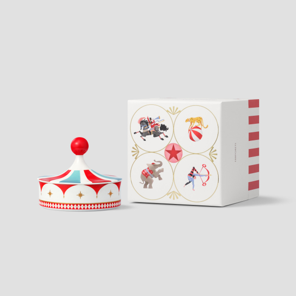 Емкость с крышкой-куполом Farforite «Цирковое представление» в подарочной коробке