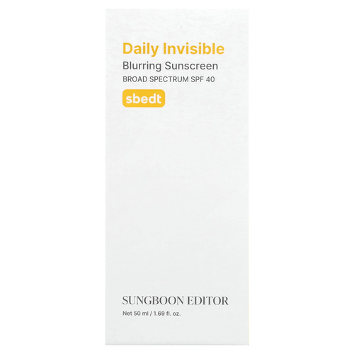 Sungboon Editor, Daily Invisib, солнцезащитное средство, для защиты лица, SPF 40, 50 мл (1,69 жидк. унции)