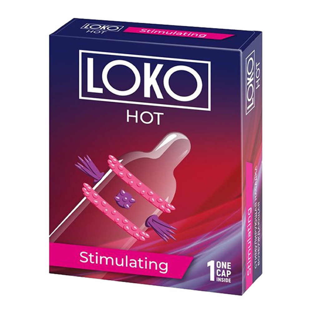 Стимулирующая насадка на пенис 19см с возбуждающим эффектом Sitabella Loko Hot 1456