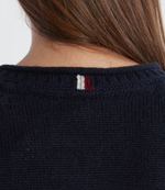 Хлопковый свитер mid gg c-nk Tommy Hilfiger - темно-синий(WW0WW41171)