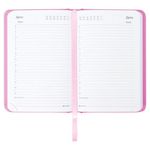 Ежедневник недатированный МАЛЫЙ ФОРМАТ А6 (100x150 мм) BRAUBERG "Select", балакрон, 160 л., розовый, 111685